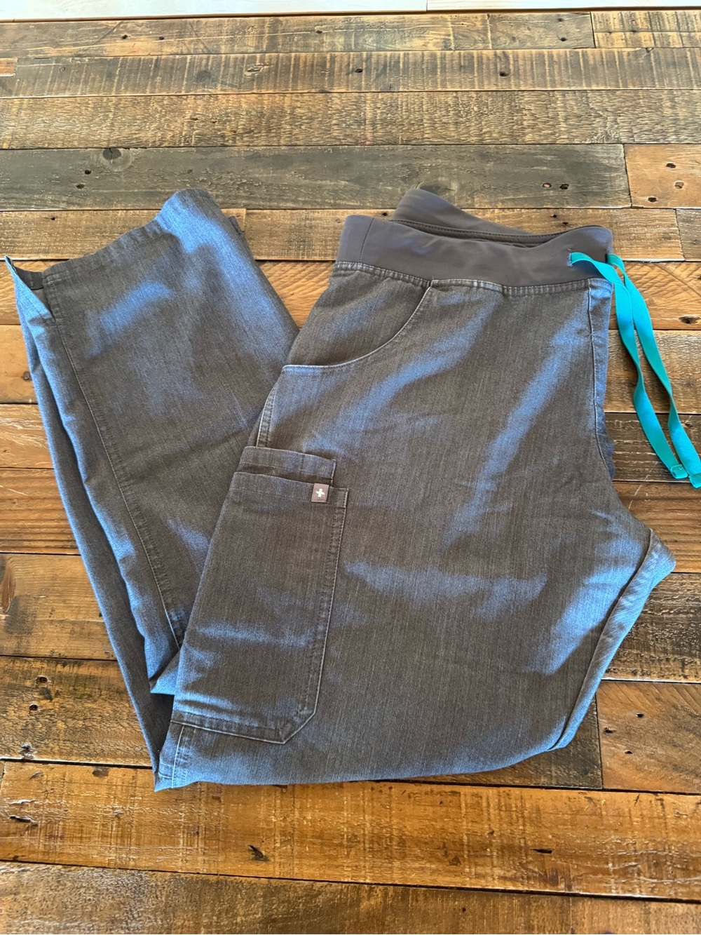 Womens Gray Drawstring Casual Pants